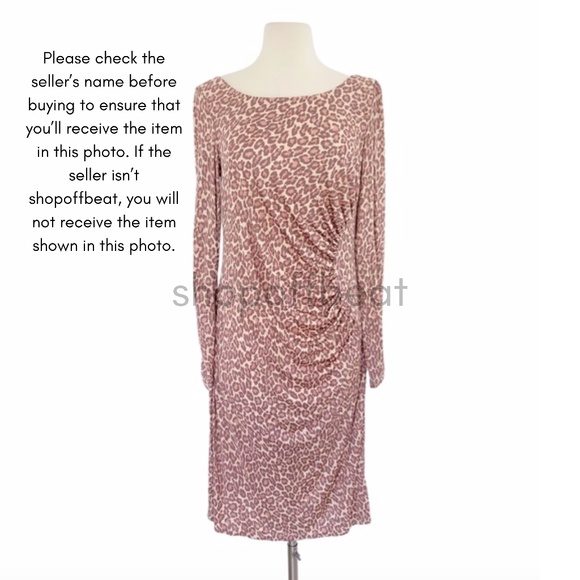 LK Bennett 100% Silk Wilder Animal Print Ruched Dress Rose 12 - Picture 10 of 17